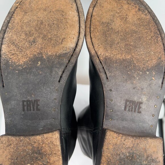 The Frye Company Black Leather Tall Riding Boots Women’s Size 7B - Picture 11 of 14